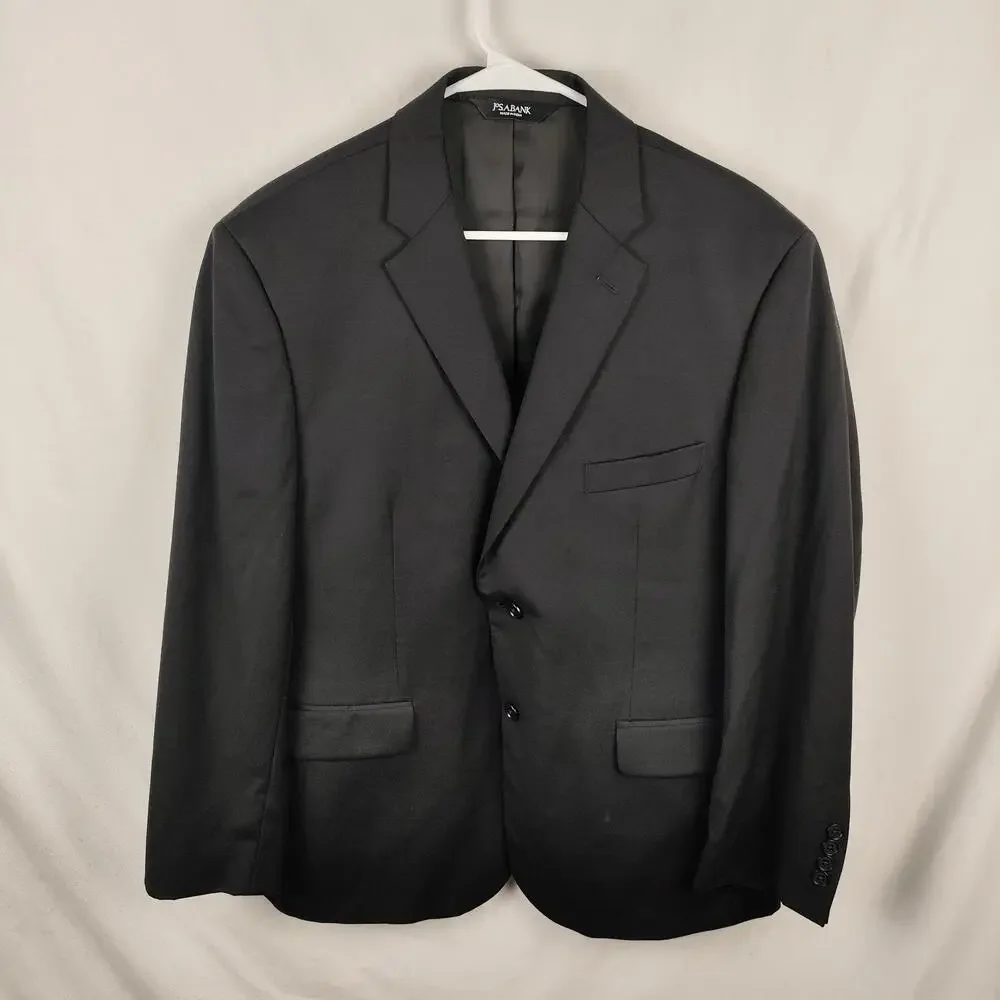 Jos A Bank Suit Jacket Mens 44 Short Gray Wool 2 Piece Classic Fit Pants 38W